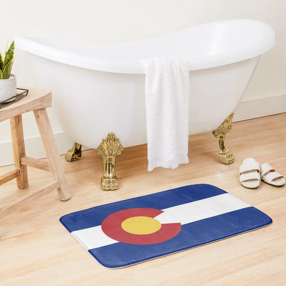 

STATE OF COLORADO FLAG C LOGO Bath Mat Bathroom Carpets Bathtub Carpet Mats In The Bathroom Absorbent Rug Mat