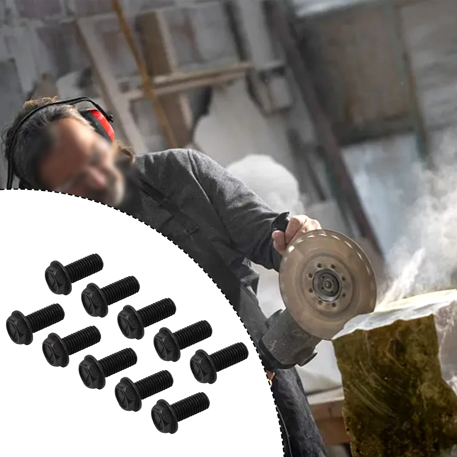 High Quality Exquisite Practical Screw Parts 10pcs Accessories Carbon Steel M8 M7 M6 For Cutting Machine Hex Flange