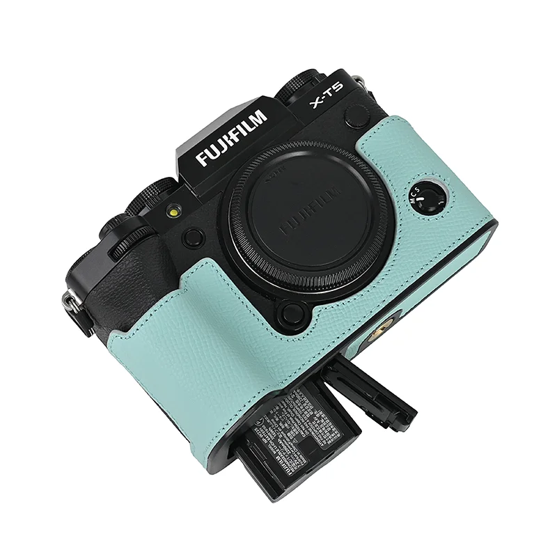 合金プレート本革ケースカメラバッグ半身ベースプロテクター富士フイルム X-T5 富士 XT5 保護開口部ボトムカバー