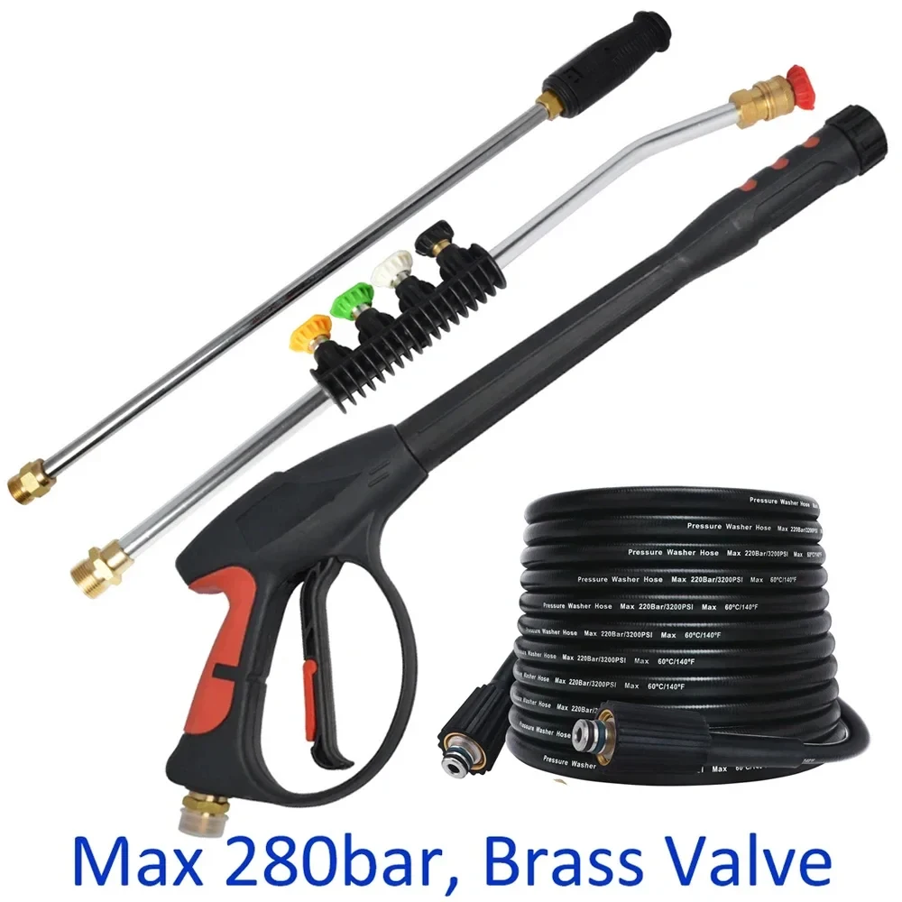 

High quality pressure washer gun 280bar High Pressure Water Spray Gun Pistol Replacement car washer jet water gun M22 Inlet