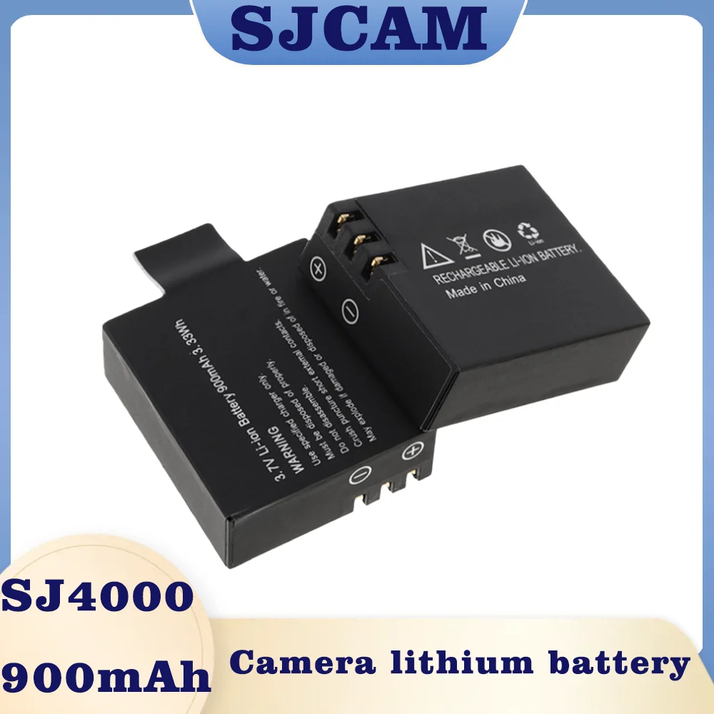 3.7V 900mAh Li-ion Rechargable Battery For SJCAM SJ4000 WiFi SJ5000 WiFi SJ6000 SJ7000 WIFi M10 SJ5000x Sport Action Camera DV