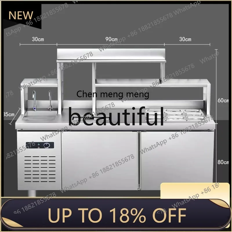 

Z189 Water bar, commercial work, Shake operation table, custom refrigerated cabinet drinks, full set of equipment