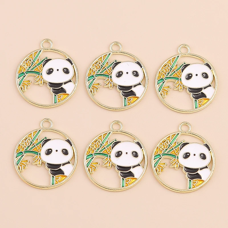 20 Stück Cartoon-Tier-Anhänger, Emaille-Panda-Bambus-Anhänger für die Schmuckherstellung, Halsketten, Ohrringe, Armbänder, DIY-Bastelarbeiten, Geschenke – Detail 19