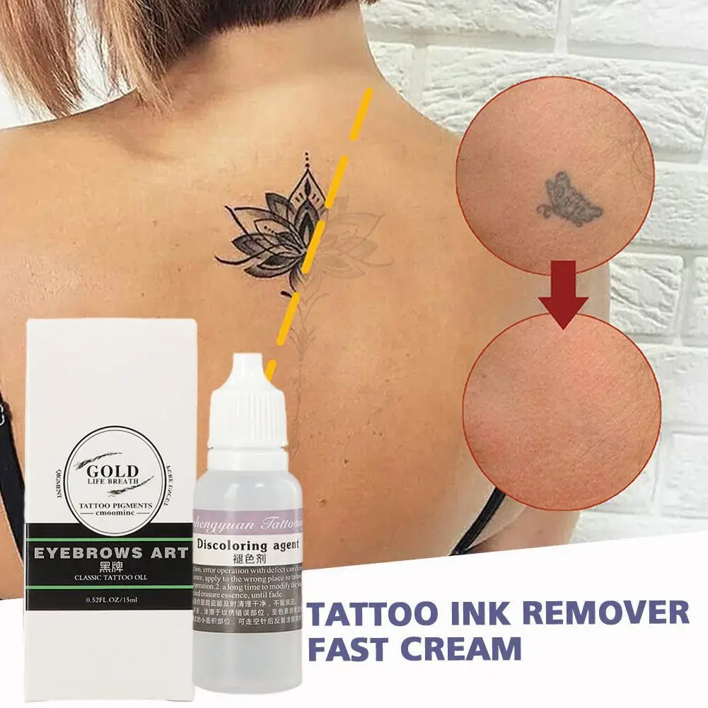 Natural Plant Painless Pigment Fading Agent Tattoo Tattoos Cleaning Corrector Smooth Remover Skin Bleaching Care 15ml Ink B