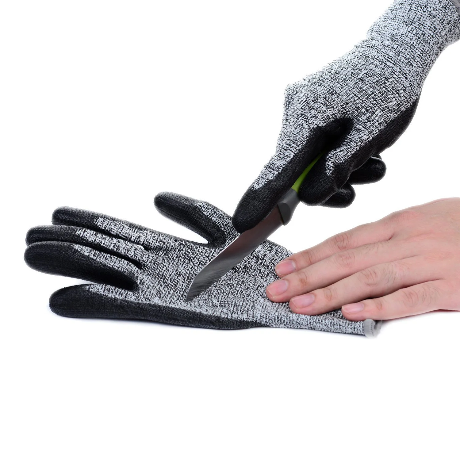 1 Pair Safety Gloves Anti-cutting and Puncture-proof Wear-resistant Anti-cut Gloves Anti-blade Garden Dipping and Anti-oil Glove