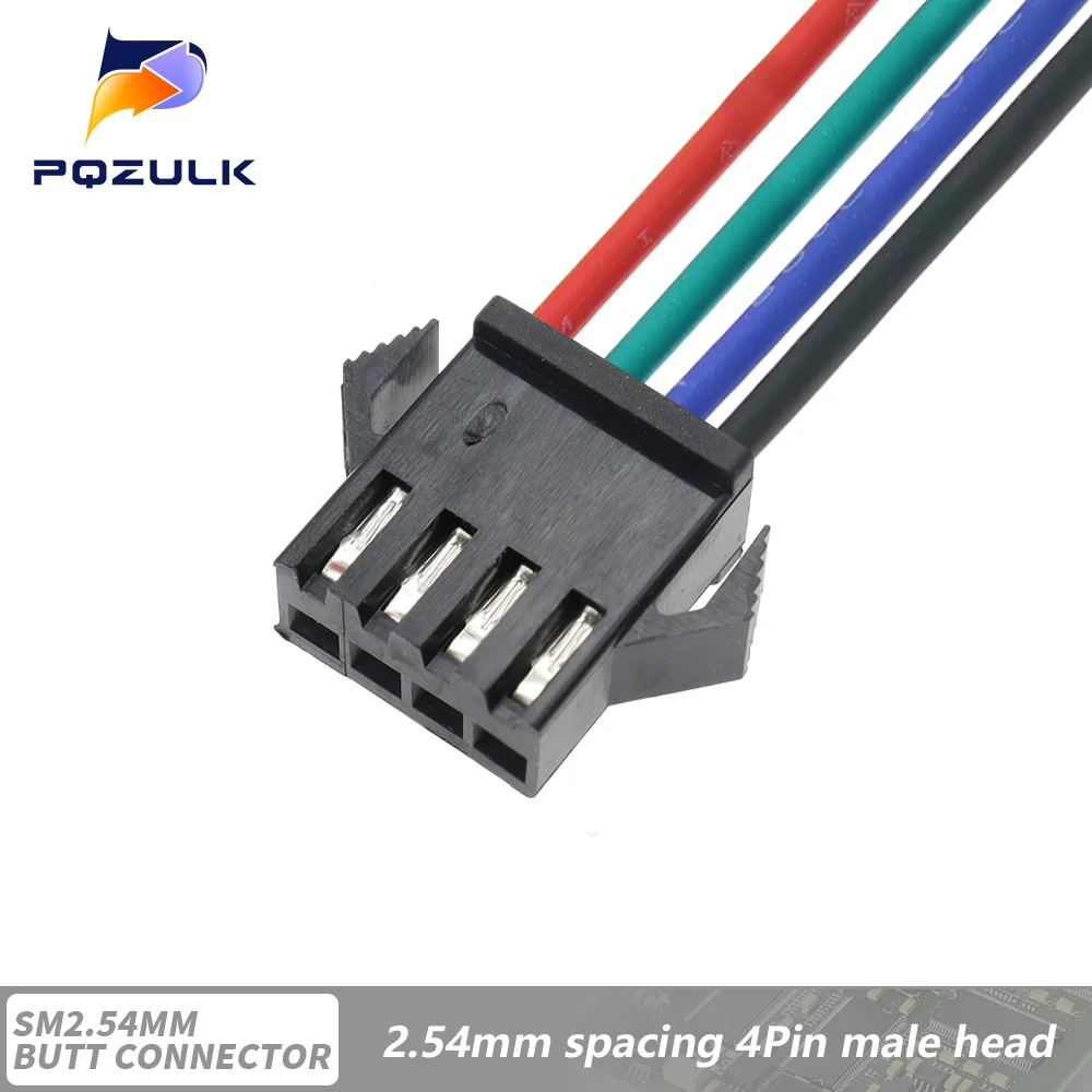 10PCS JST SM 2/3/4/5/6Pins 2,54 MM Stecker Männlichen zu Weiblichen Draht stecker kabel zopf Stecker LED Anschluss linie 20cm Lang