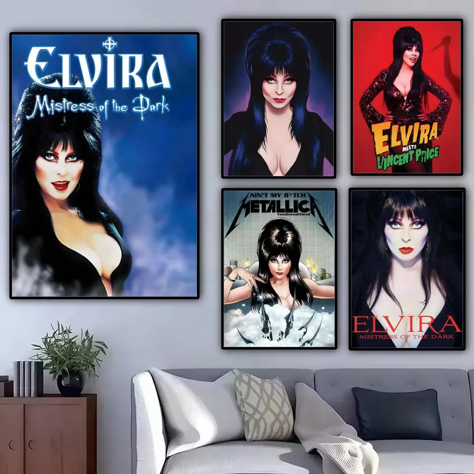 Elvira Mistress of the Dark Painting Calligraphy Canvas Poster: Crease Free Waterproof Durable All Space Wall Decor