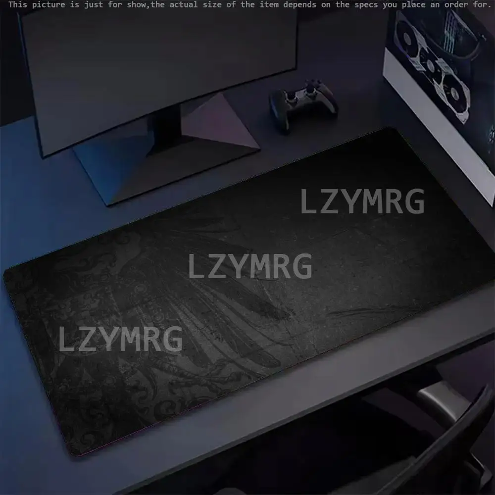 

Minimalist Black Mouse Pad Large Rubber Base Anti-slip PC Desk Accessories Mousepad for Office and Gamer Keyboard Mats Decor Mat