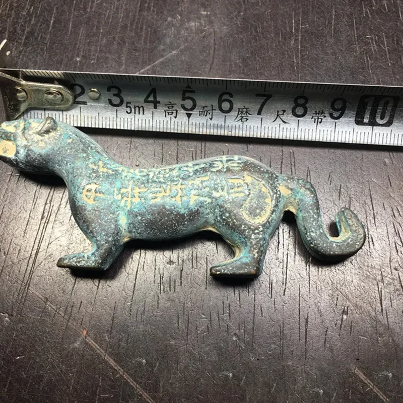 

Authentic Collectible Antique, Rare Warring States Period Bronze Tiger Token - Ancient Chinese Military Dispatch Artifact