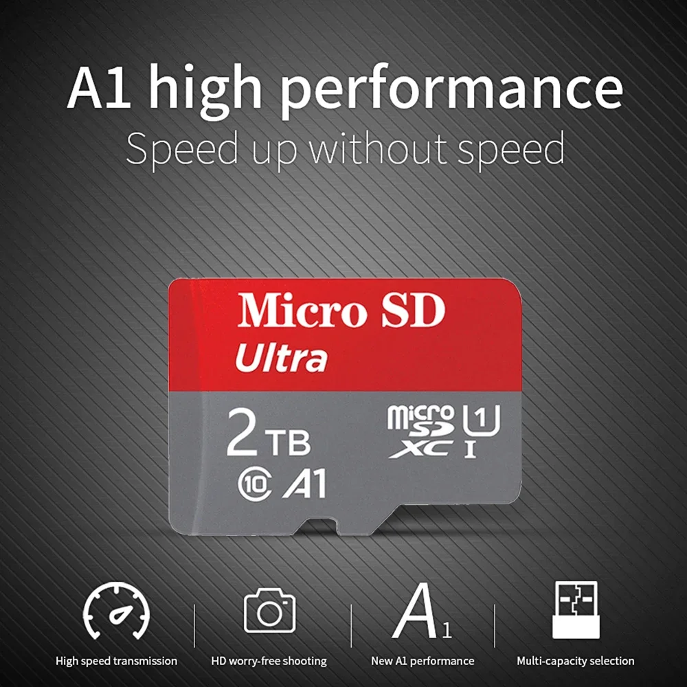 Tarjeta Micro SD de alta velocidad, 2TB, capacidad 100% Real, tarjeta Flash Micro SD/TF, 1TB, para teléfono/ordenador/cámara, Envío Gratis