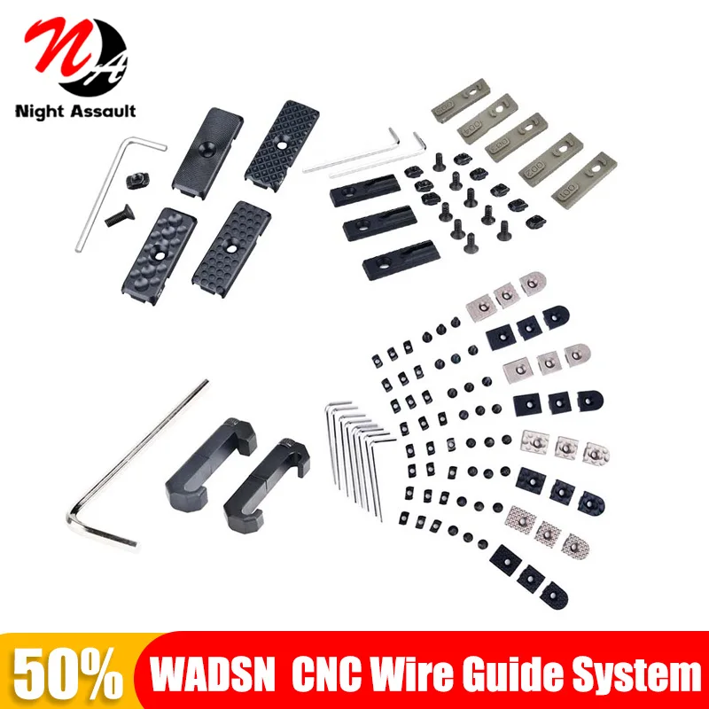 

Tacatical CNC Wire Guide System Cable Management Arson Machine For 20mm Rail MLOK KEYMOD SF M600 M300 Flashlight Switch Hunting