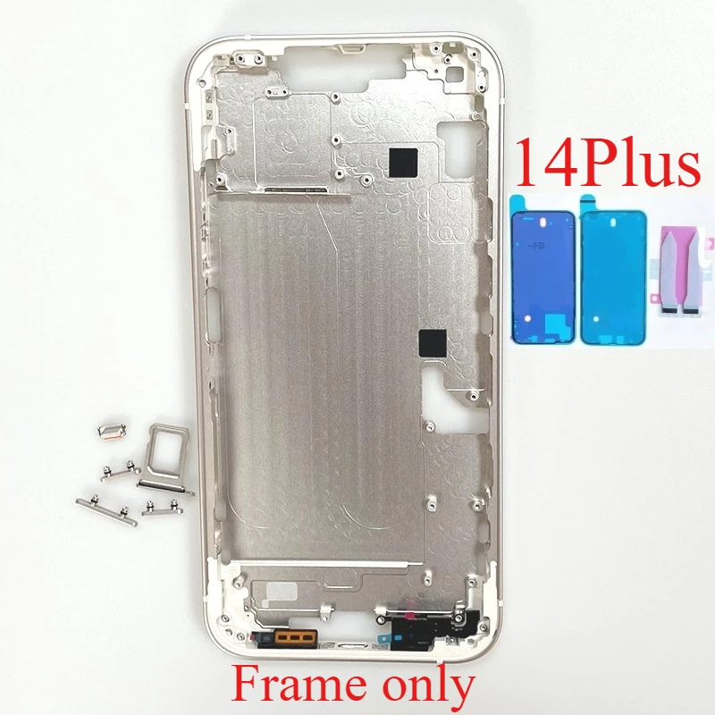 For iPhone 14 Plus Middle Frame Bezel With Side Button Chassis
