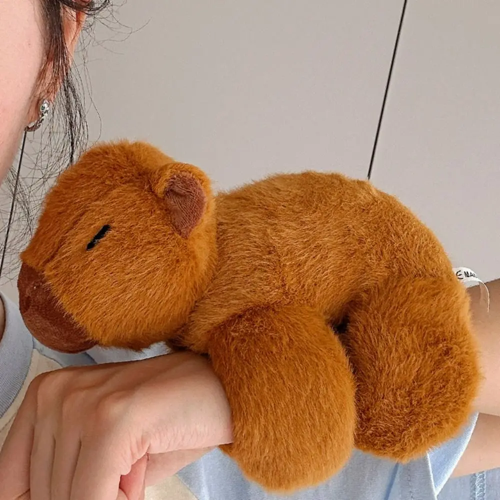 

Capybara Rodent Slap Bracelet Series Simulation Cute Doll Plush Doll Slap Bracelet Wrist Style Soft Capybara Plush Wrist Band