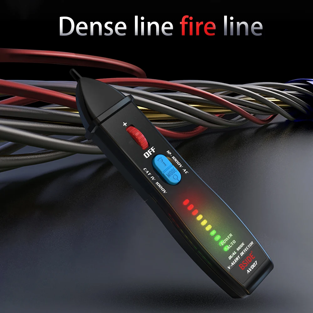 BSIDE New Non-Contact Voltage Detector Smart Pen Voltage Tester Live/Phase Breakpoint NCV Continuity