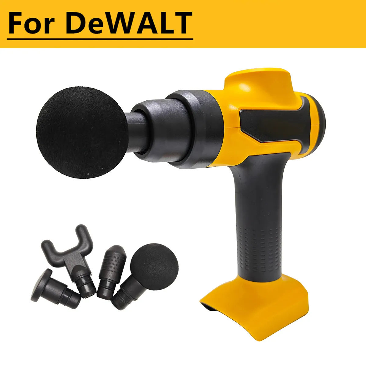 For DEWALT 20V Battery Electric Massage Gun Cordless Professional Muscle Massager 10 Speed & 4 Attachment Heads Power Tool