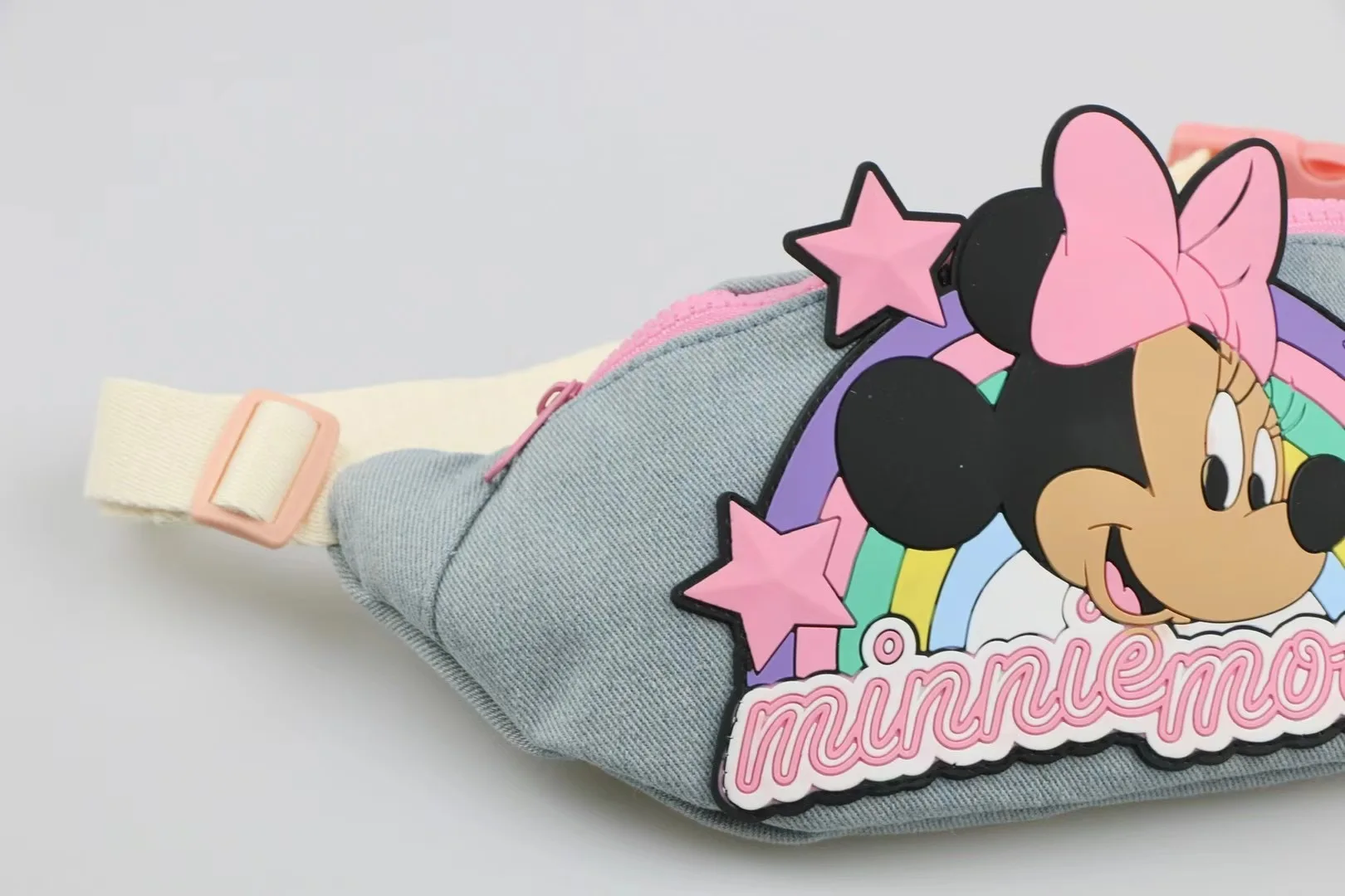 Disney cartoon Minnie Mickey Mouse New Kids Chest Bags with plush dolls Boys Cute bag waist bag