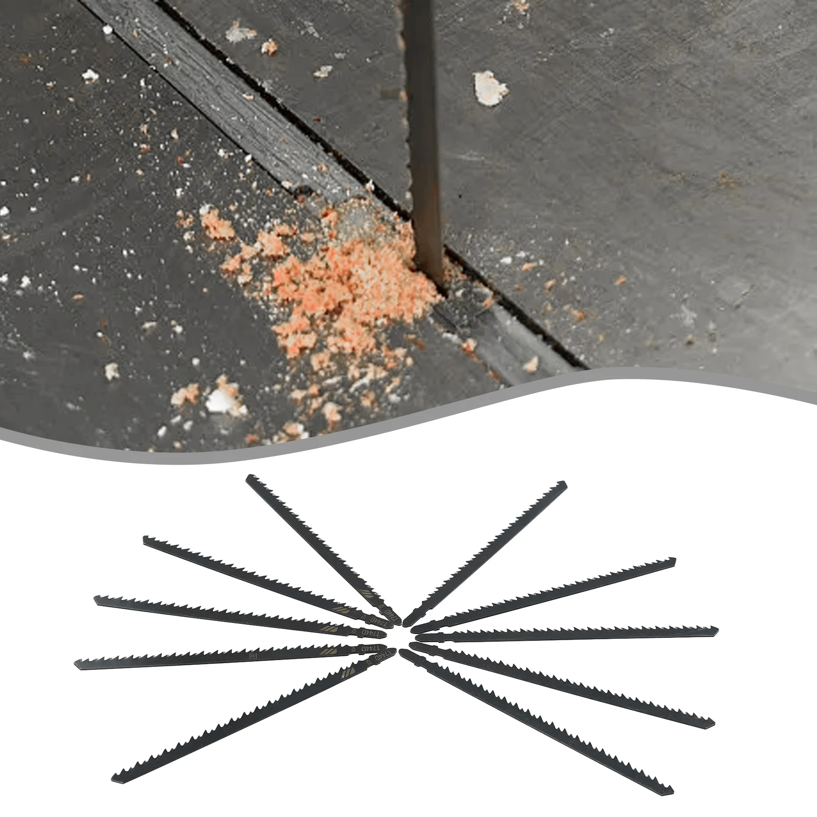 10 Uds T744D 180mm hojas de sierra recíproca de rompecabezas ultralargas juego de corte rápido para madera plástico Metal hojas surtidas carpintería
