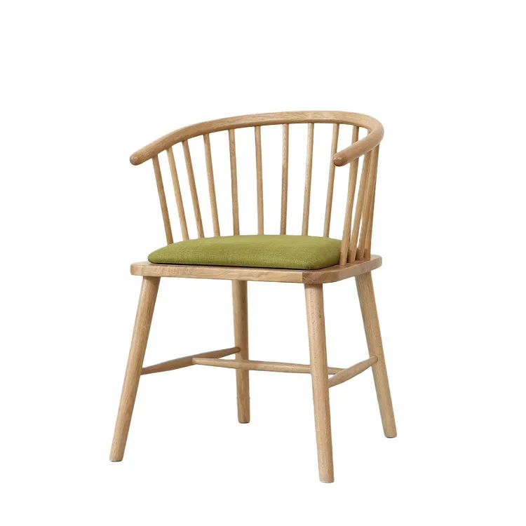 Nordic solid wood Windsor armchair simple hotel chair oak chair leisure princess chairs sales office negotiation chair