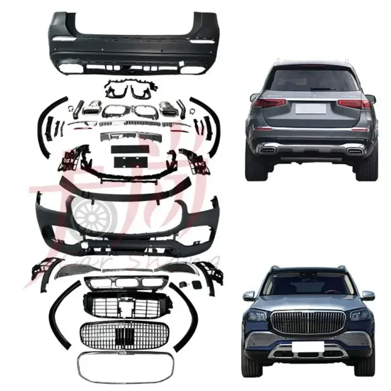 Car Body Kits for Mercedes Benz 2020+GLS X167 Modified To Maybach Body Kit Grille Front and Rear Bumper Assembly 1:1 body kit