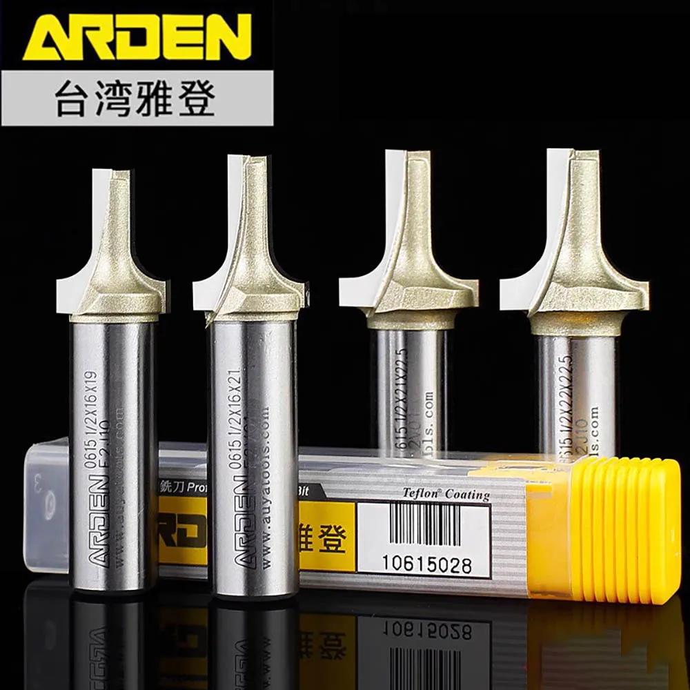 ARDEN Woodworking R Corner Cutting Router Bit Cabinet Door Panel Cutting Tool CNC R Round Edge Trimming Milling Cutter