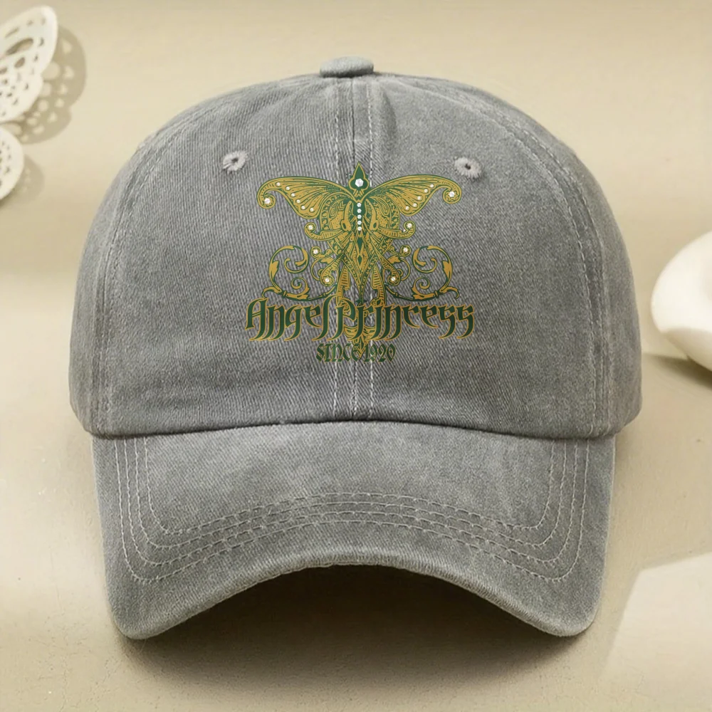 

Ангел-принцесса 1920, американская ретро повседневная трендовая бейсболка, универсальная одежда, простая повседневная кепка, мытая ковбойская кепка, лучший подарок