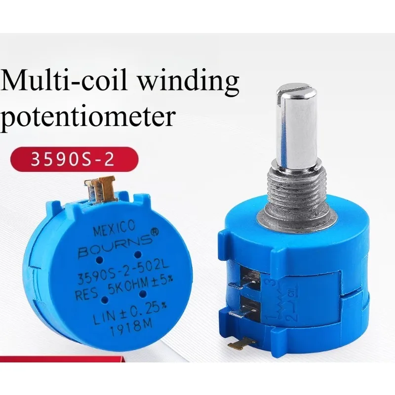 1pcs Precision multi-winding potentiometer 3590s-2-103L502L104L1 K5k10k 100k with knob scale.