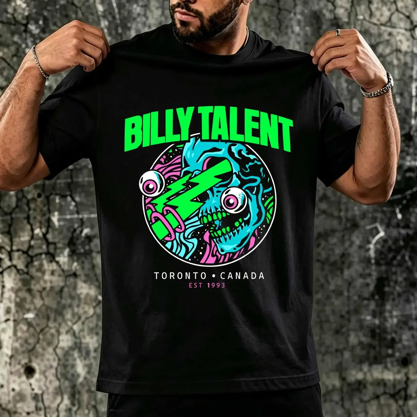 washed T Shirt Billy Talent Toronto Canada  Cotton Black S to 5XL MD927 vintage Washed Versatile Casual Stretched Unisex homme