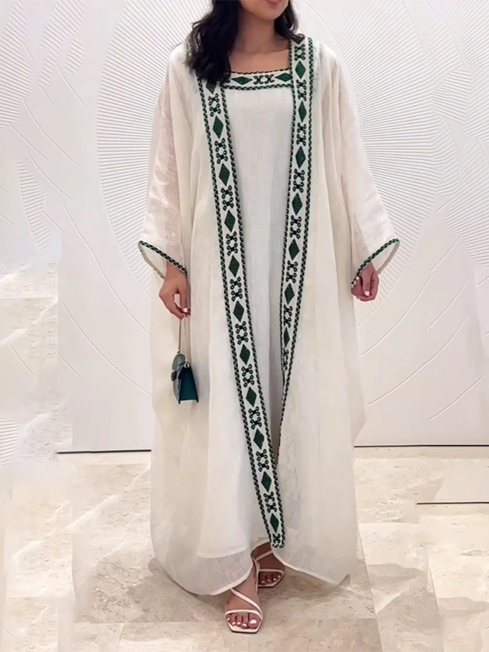 Robe de soirée musulmane deux pièces avec des Appliques délicates, offre spéciale, Robe de soirée ample classique Takshita, quatre saisons, Robe de bal Caftan