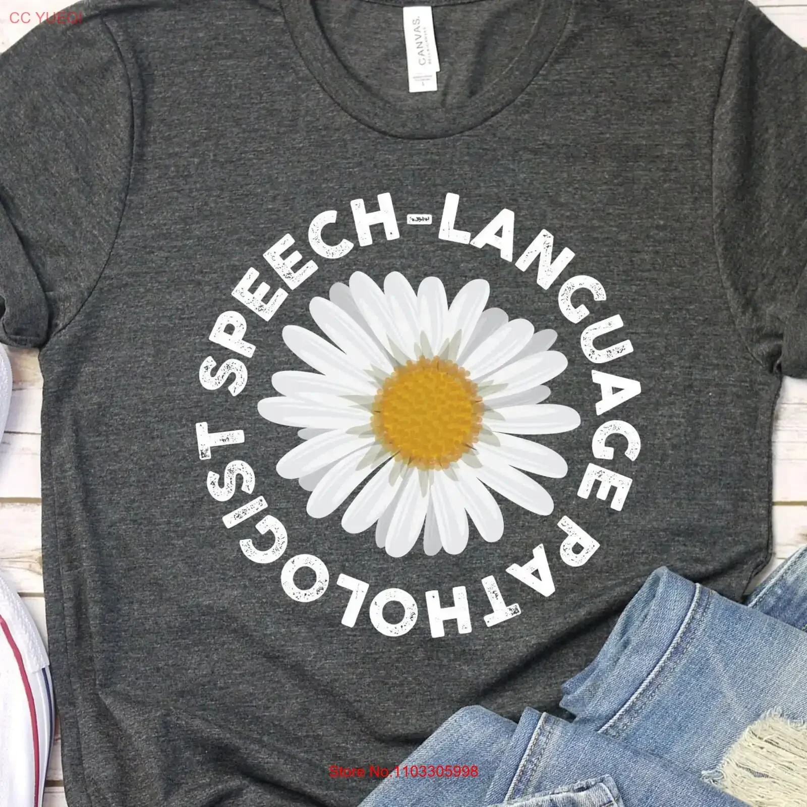 Thérapie par discours t-shirt SLP cadeau langue pathologiste pathologie professeur de parole GBTD0586 vintage lavé décontracté polyvalent