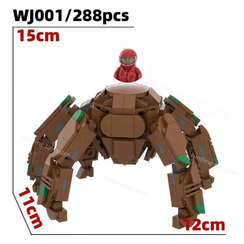 15cm Project Hail Mary Rocky Building Blocks Action Figures Brown Stone Spider Four Legs Rocky Monster Bricks Assemble Toys Gift view 3