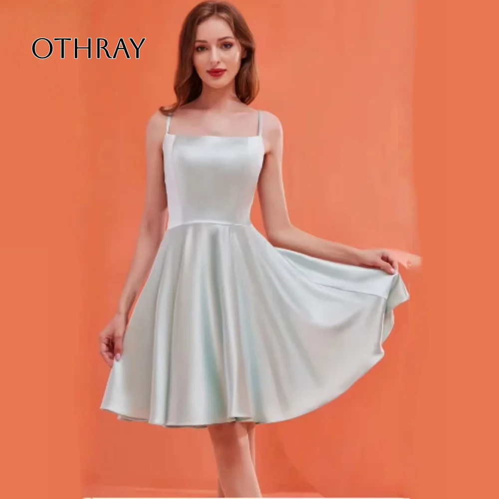 

Elegant Square Neck Lace Up Formal Party Dress Suknie Homecoming Doymeny Homecoming Dresses Satin Work Party Dress For Women