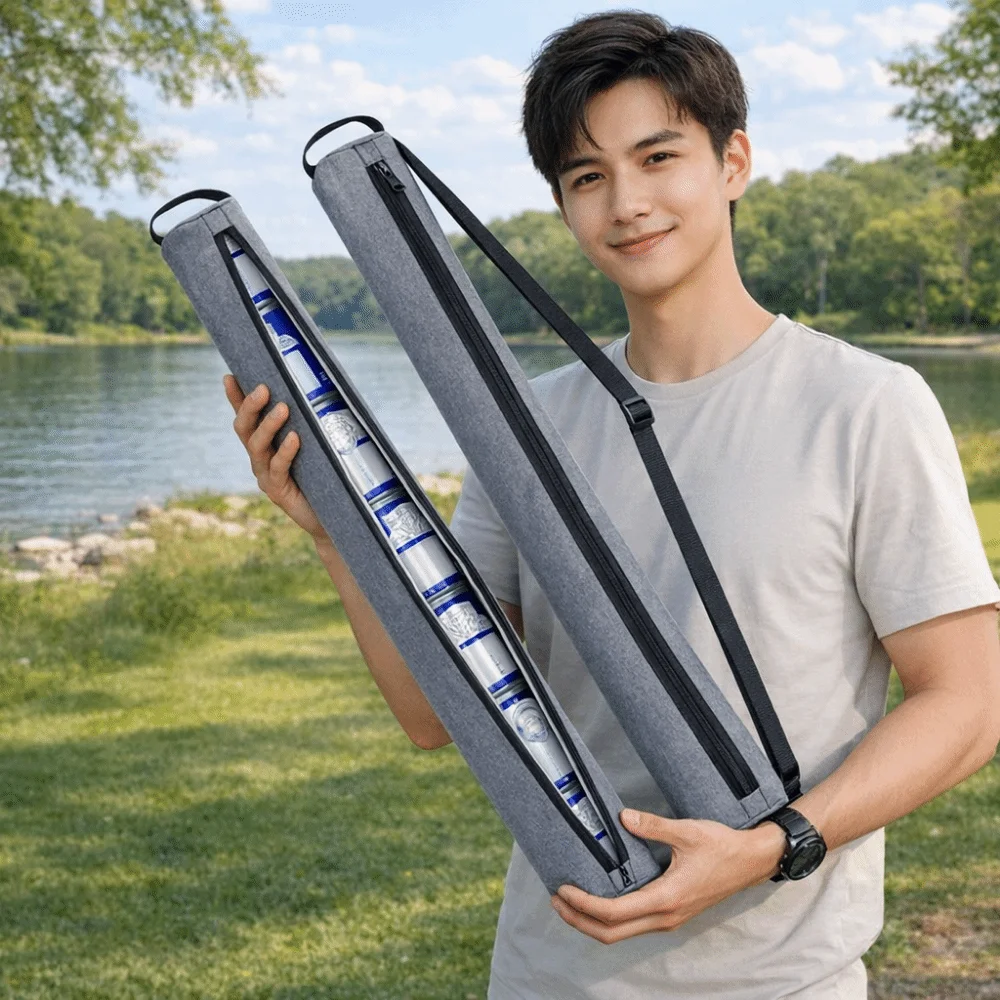 

Oxford Cloth Golf Beer Cooler Sleeve Leak-proof Lightweight Beverages Cold Sling Bag with Shoulder Strap Waterproof