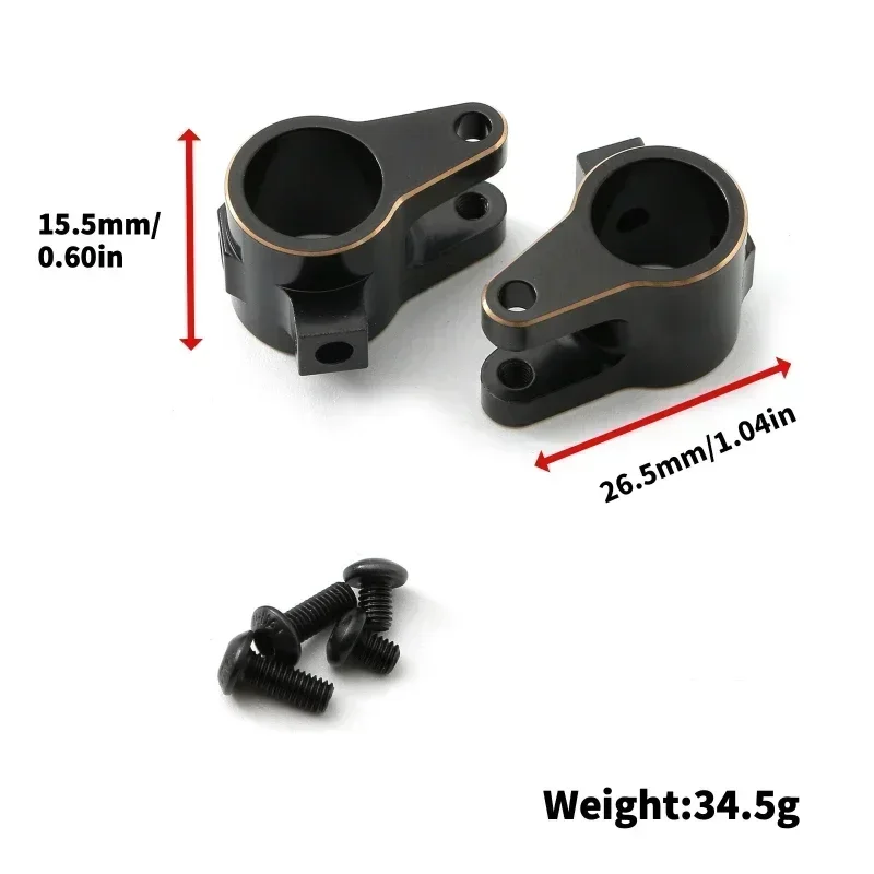 Zwarte Coating Messing As Buis Link Mount voor Axiale SCX10 PRO 1/10 RC Crawler Auto Upgrade Onderdelen Accessoires