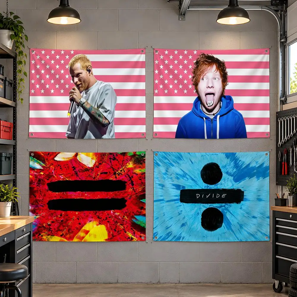 Singer Acoustic Pop Ed Sheeran Flags Fan Flag Banner Outdoor Camping Backyard Lawn Garden Patio Party Decor Gift