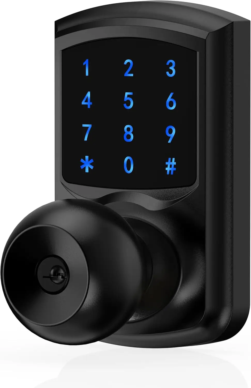 

Keyless Entry Digital Door Lock with Touchscreen Keypad, Auto-Lock, Matte Black for Home Security