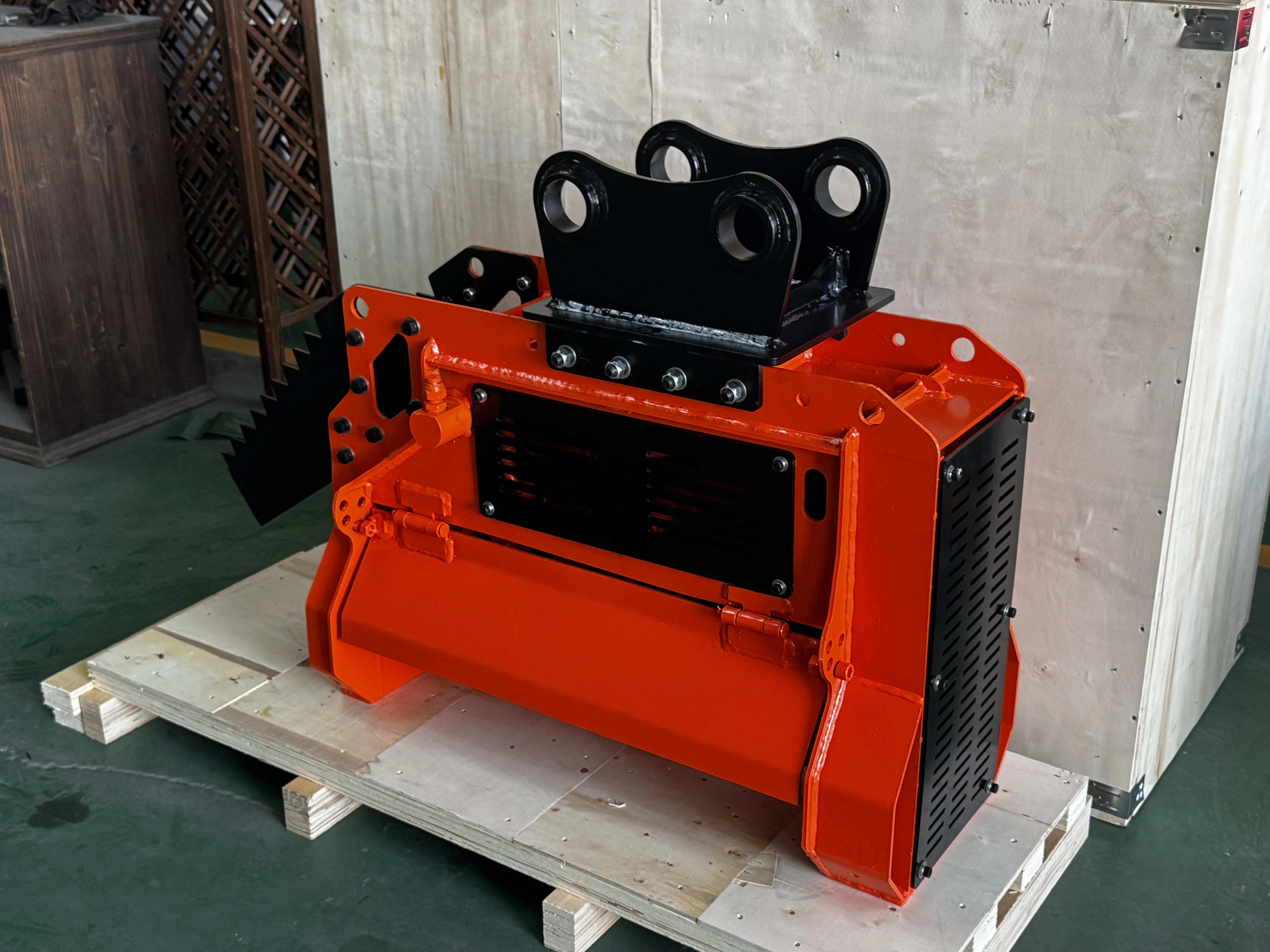 Reliable RIBETTER Wood Chipper with Gearbox Bearing Engine for 3-15t Excavator Brush