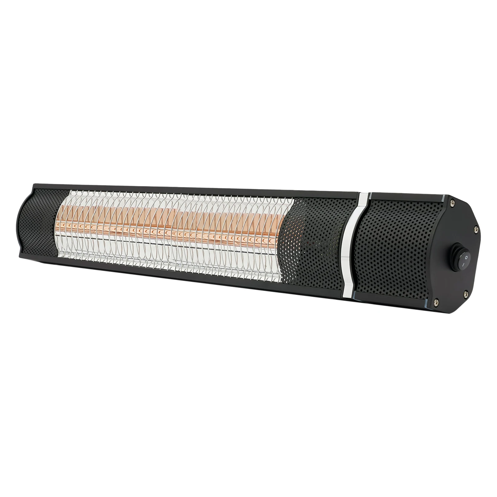Aan de muur gemonteerde elektrische infrarood elektrische pergola-terrasverwarmer voor buiten, gouden buisontwerp met afstandsbediening, hete verkoop, warme functie - afbeelding 2