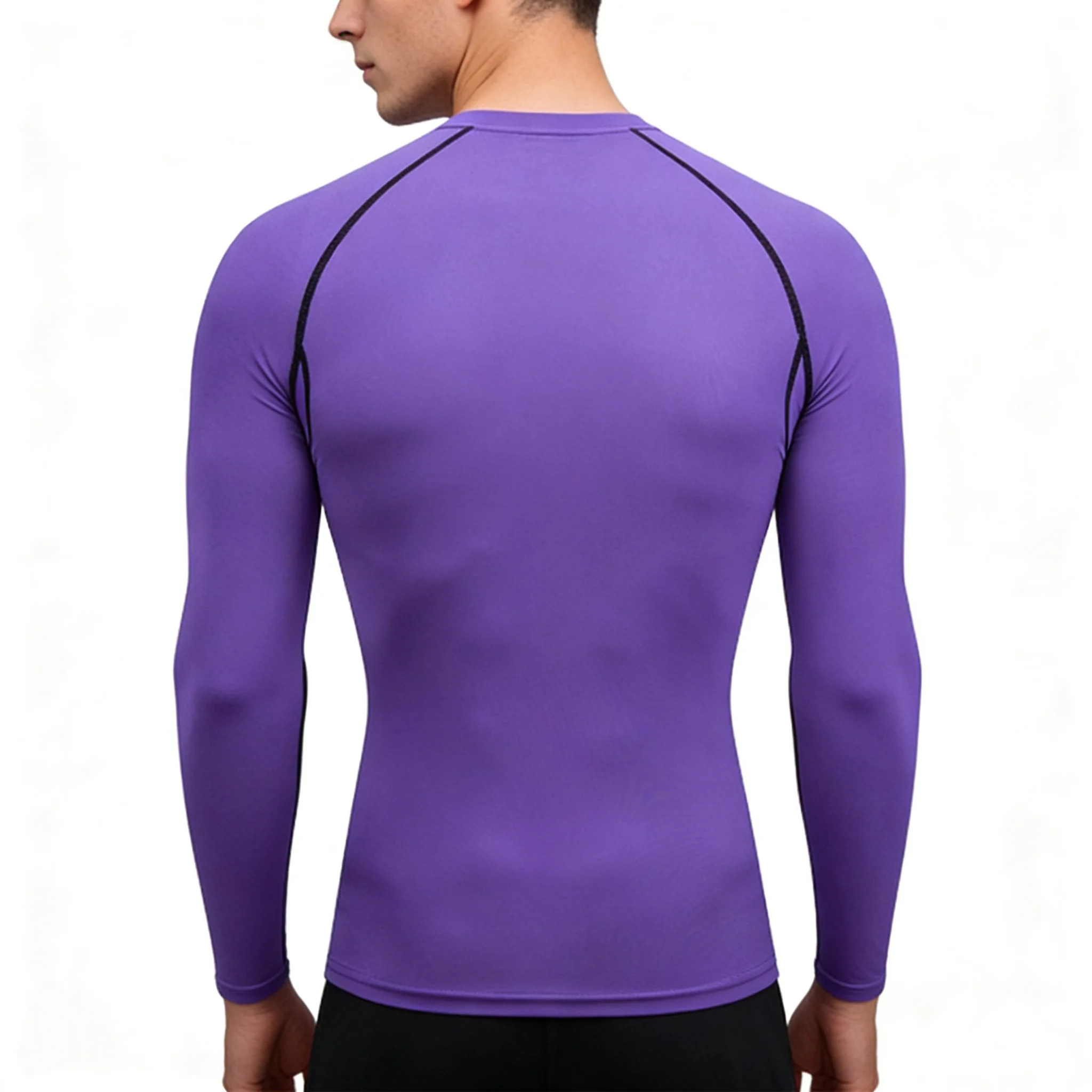 قمصان ضغط جرافيك للرجال، قمصان رياضية سريعة الجفاف قابلة للتمدد، قمصان علوية للتمرين في صالة الألعاب الرياضية والجري، قمصان داخلية للحماية من الطفح الجلدي #2
