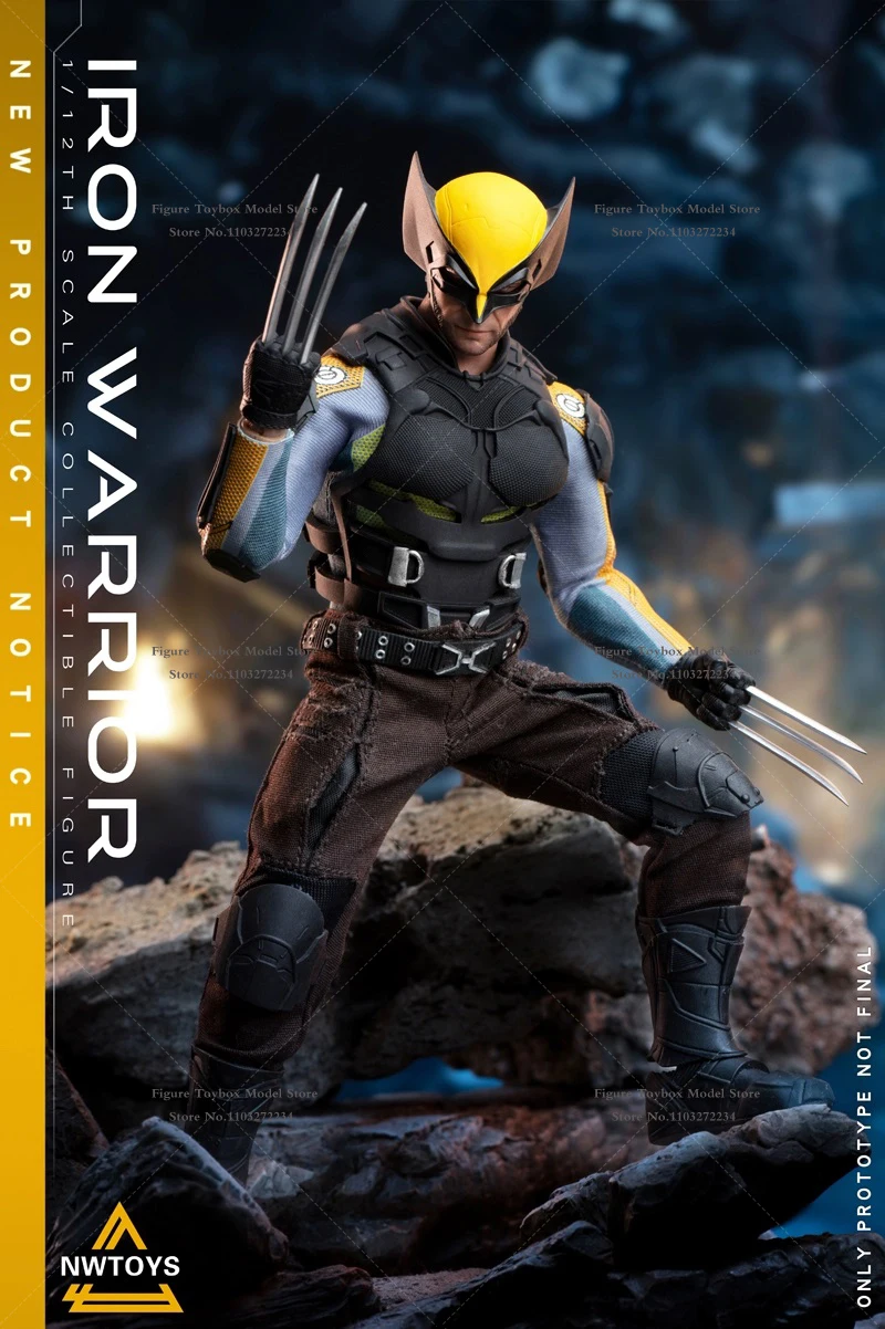 NWTOYS 1/12 Scale Wolf Uncle Iron Warrior Man Action Figure Marvel Super Hero Wolverine Delicate Mini 6