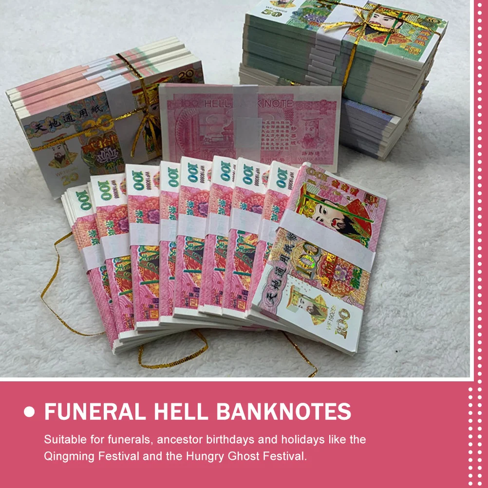 1000 Sheets Burning Paper Money Banknote Banknotes Ancestor Worship Funeral Wish