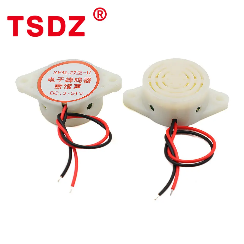 3015 Intermittent Beep High-decibel DC 3-24V 12V Electronic Buzzer Beep Alarm 98DB for Arduino Car Van SFM-27 Dimension 30*15MM