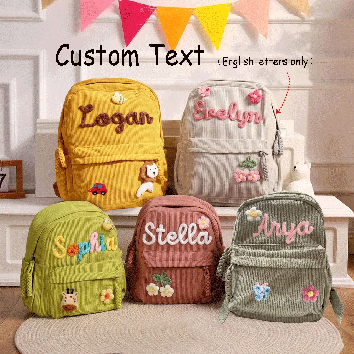 Personalized Corduroy Backpack - Baby Nursery Backpack recension och pris