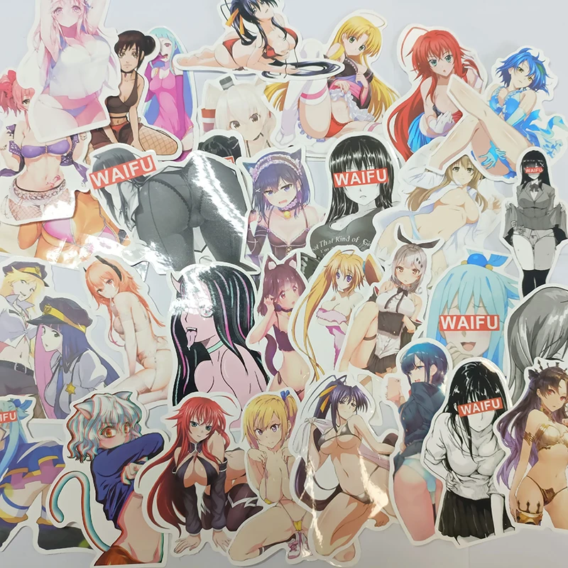 100 Pcs Sexy Beautiful Girl Anime Cartoon Waifu Sticker Swimsuit Rabbit Girl Waterproof Sitcker Notebook Phone Case Decor Toys