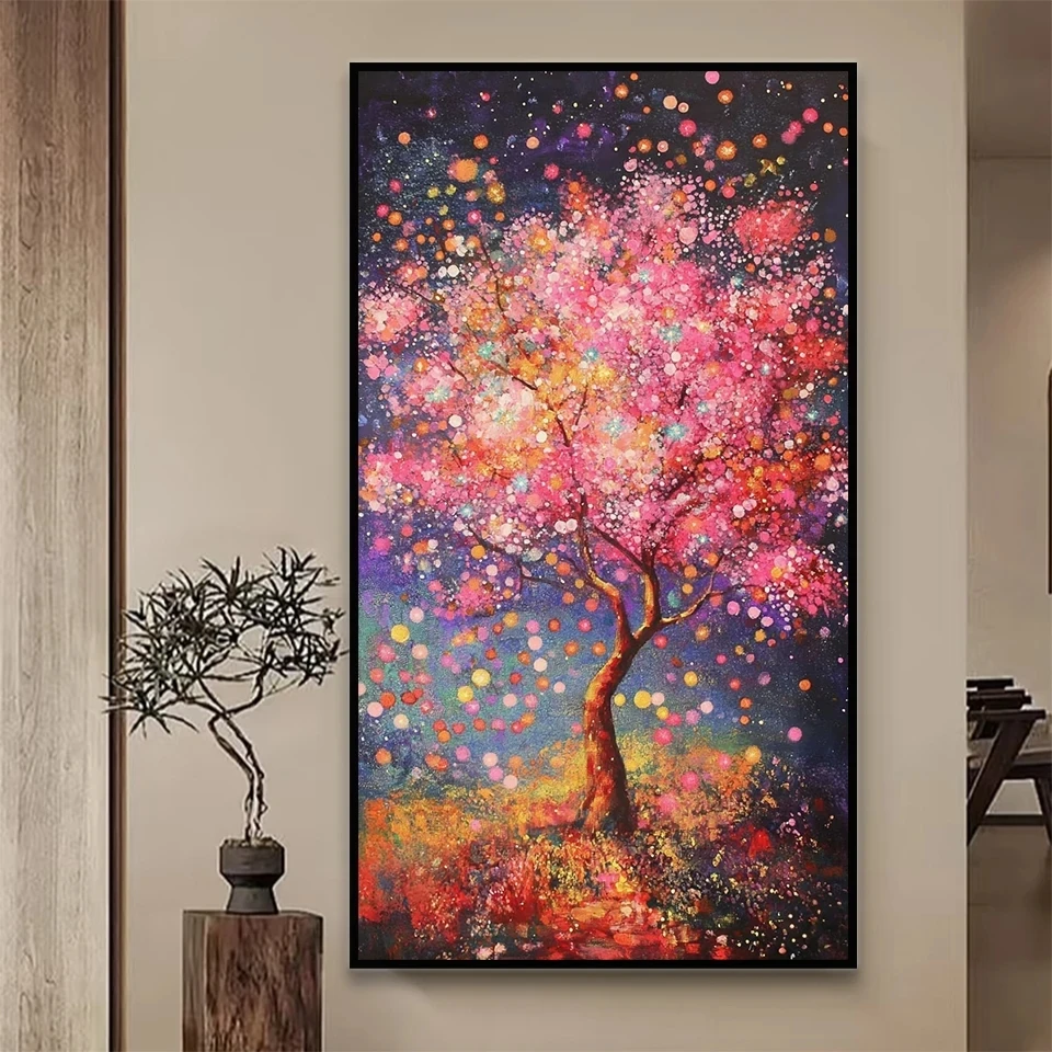 Flying Cherry Blossoms in the Sky 5D DIY New Product Diamond Painting Set Home Decoration Gift