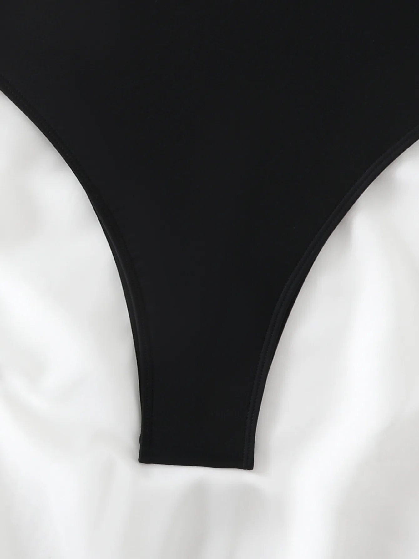 2025 New Sexy High Waist Summer Women Shallow V-shaped One-Piece Swimsuit Hollow Patchwork Swimwear Backless Beach Bathing Suit