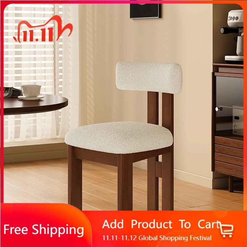 

Restaurant Designer Dining Chairs Nordic Vintage Waiting Soild Wood Dining Chairs Ergonomic Lounge Sillas Postmodern Furniture