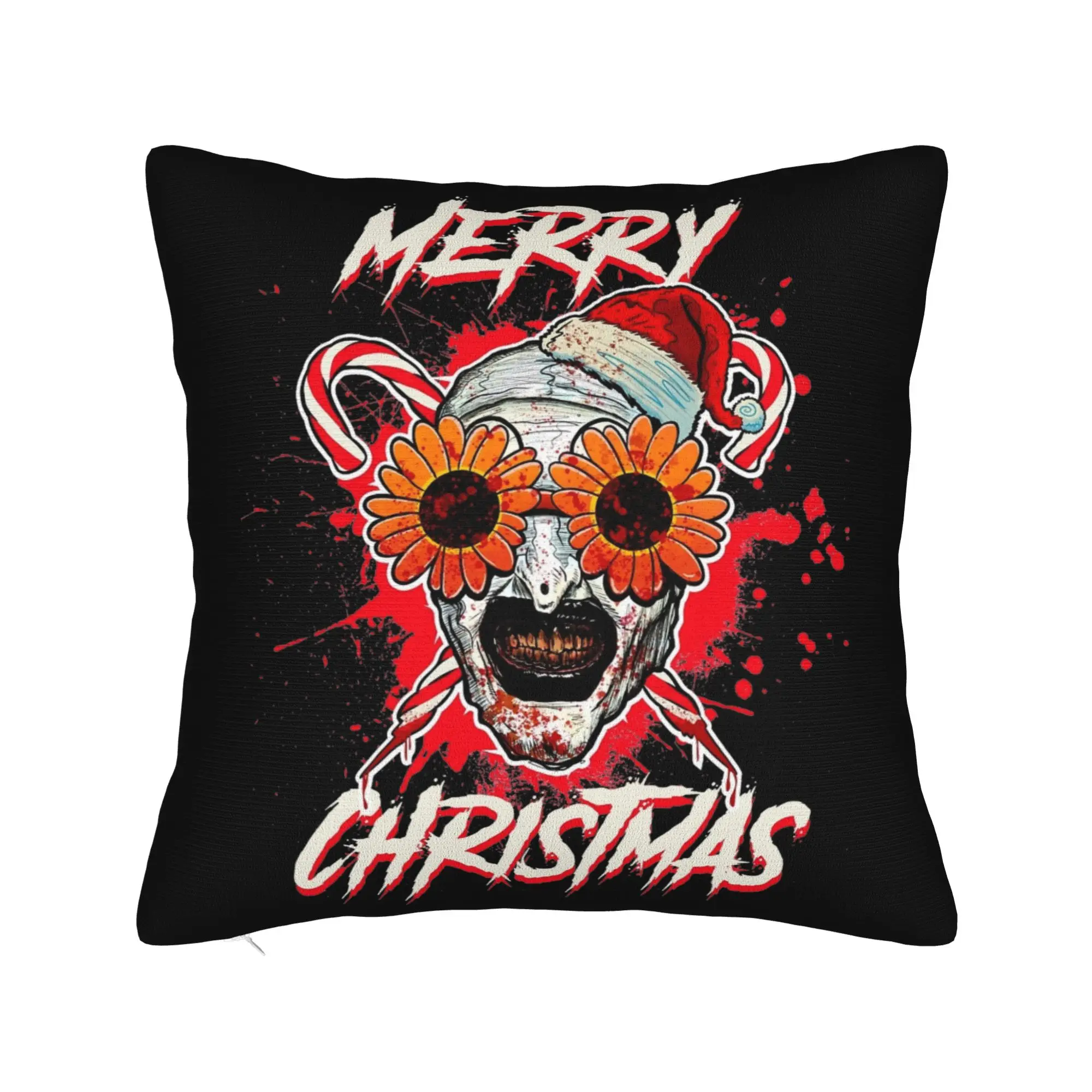 Art The Clown Terrifier Pillowcase Printing Cushion Cover Gift Halloween Pillow Case Cover Home Square