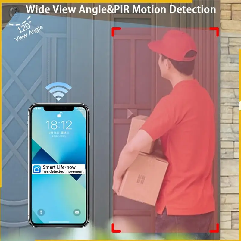 A93P Digital Night Vision Cat Eye Doorbell - Tuya Wifi Smart Monitoring For Your Home