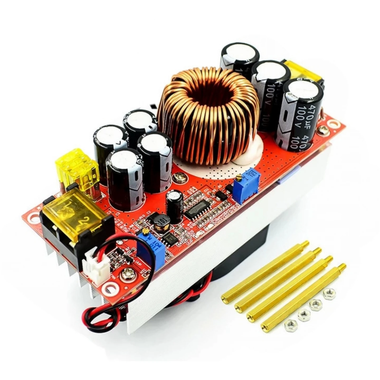 1500W DC-DC Boost Module 30A Adjustable Constant Voltage and Constant Current Electric Vehicle Power Supply Board 12-48Vto24-72v