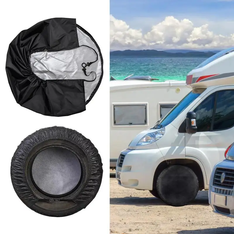 Tire Cover Case Waterproof Auto Tire Cover Storage Bag Car Sun Proof Wheel Protectors Vehicles Convertible Tire Cover Case